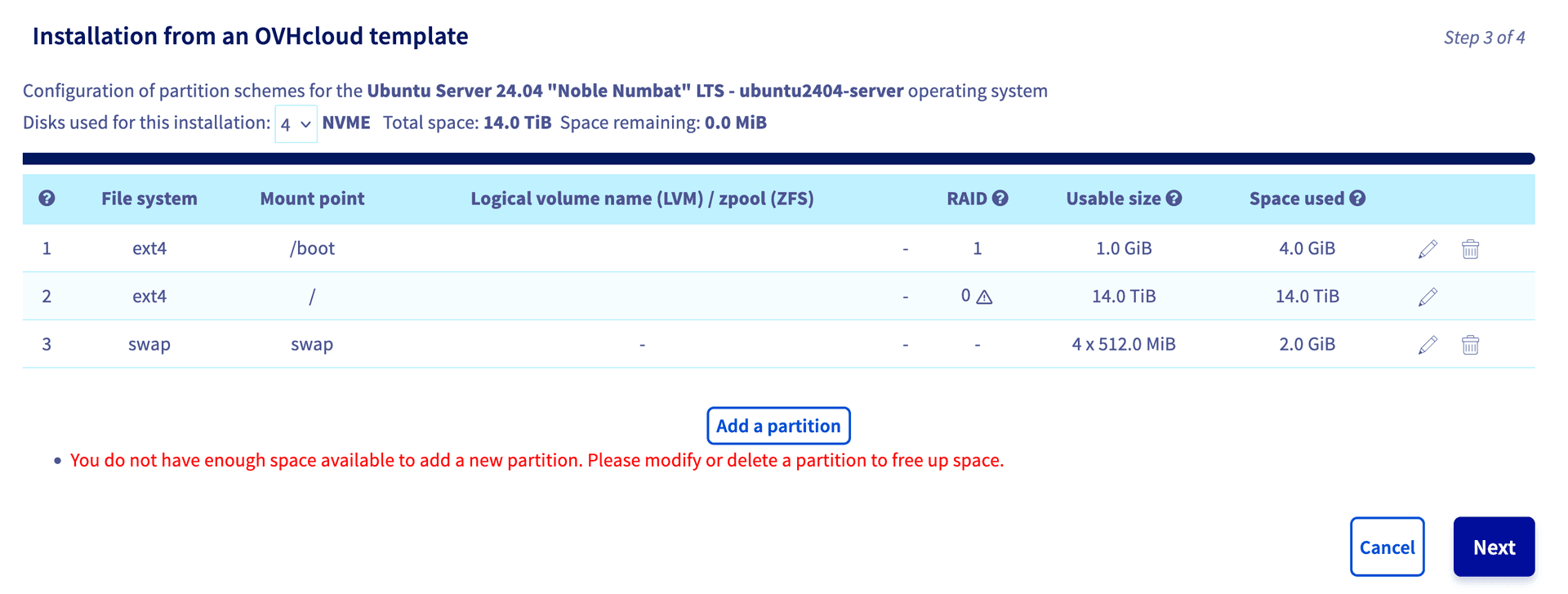 OVH Server Setup Step 2